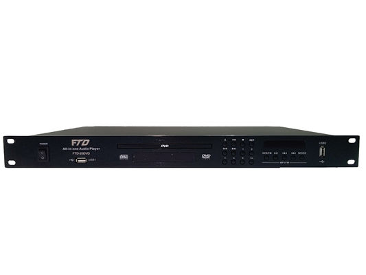 เครื่องเล่นดีวีดี Mp3 ความสูง 1U สีดำ AM เครื่องเล่นดีวีดี FM 50HZ RS232