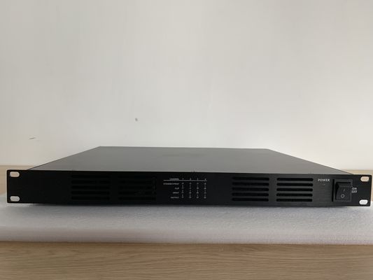 DC24V 4*500W Class D เครื่องขยายเสียงสำหรับธุรกิจที่มีประสิทธิภาพสูง