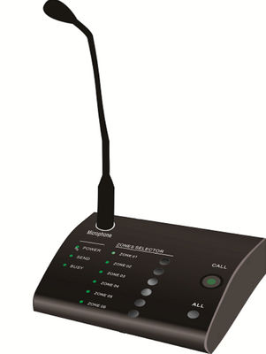 RS485 600m PA System Amplifier รีโมท 6 โซนไมโครโฟนสูงสุด 8 ยูนิต