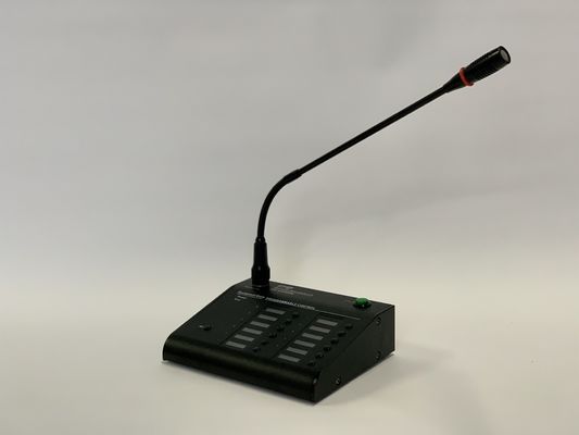 EN54 ไมโครโฟนประกาศด้วยเสียง DC24V 12 โซน Remote Paging Microphone