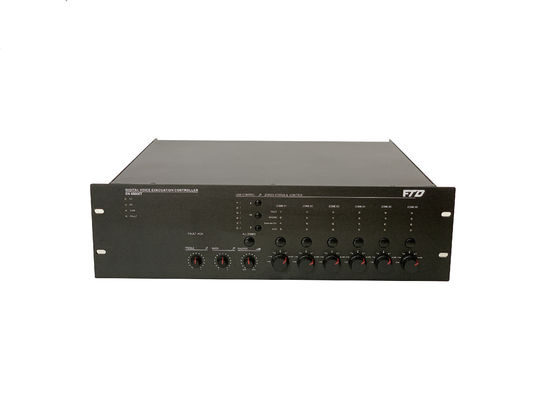 ระบบเตือนภัยด้วยเสียงโลหะ EVAC สัญญาณเตือนไฟไหม้ 60HZ 500W 6 โซน Class D เครื่องขยายเสียง