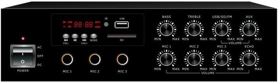 DC12V 60W PA System Mixer Amplifier ECHO แบบพกพาสำหรับห้องเรียน