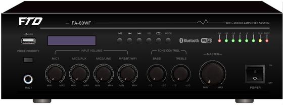 เครื่องขยายเสียงลำโพง Bluetooth แบบตั้งโต๊ะ 60W Wifi Power Amplifier
