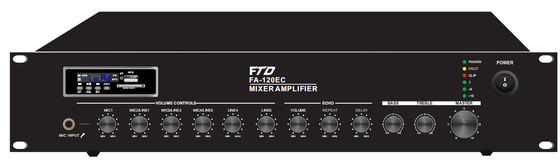 OEM RoHS PA System Amplifiers 120W Amp การเชื่อมต่ออเนกประสงค์สำหรับโรงแรมBGM