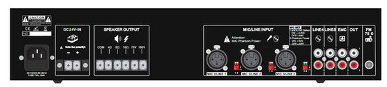 แอมพลิฟายเออร์ระบบ 19in Rack Mount PA เครื่องขยายเสียง 350W สำหรับโรงเรียน
