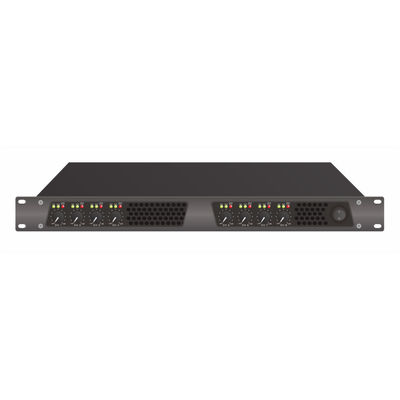 เครื่องขยายเสียง 1U Height Pro Audio น้ำหนักเบา 8 ช่อง DSP พร้อมเปลือกอลูมิเนียม