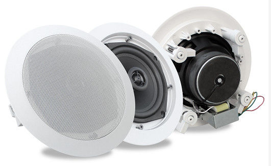 ลำโพงระบบ Flush Mount PA 40W ลำโพงเพดานโคแอกเซียลกลางแจ้งขนาด 8 นิ้ว