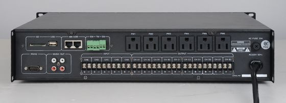 FTD-10WT ระบบเสียงประกาศสาธารณะอัจฉริยะ Mp3 Audio 10 โซนแอมพลิฟายเออร์