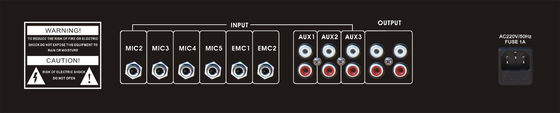 AC220V 240V ระบบเสียงประกาศสาธารณะ Pre Amplifier อุปกรณ์ประมวลผลสัญญาณ
