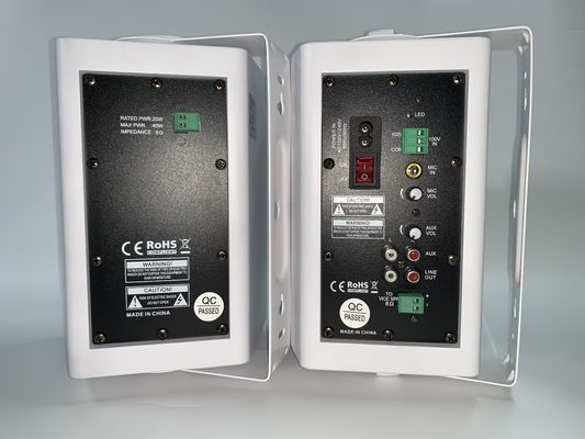 ลำโพงระบบ Pa 30w + 30w สีขาว Active Wall Mount Speaker