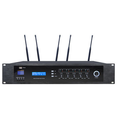 FTD DC12V ระบบการประชุมแบบไร้สาย UHF Master Controller พร้อมเครื่องบันทึก MP3 Player