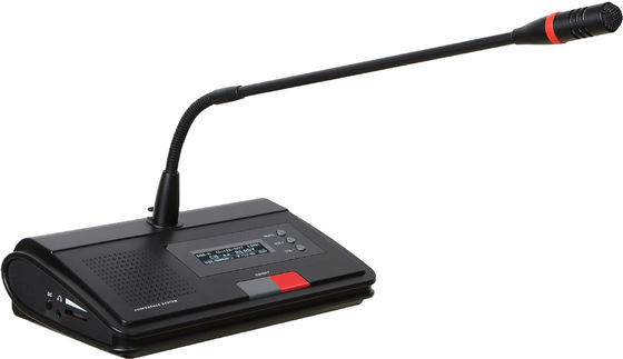 FTD DC12V ระบบการประชุมแบบไร้สาย UHF Master Controller พร้อมเครื่องบันทึก MP3 Player