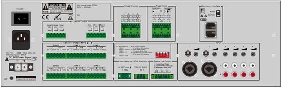 En54-16 ระบบอพยพด้วยเสียง ระบบเตือนอัคคีภัยไร้สาย 6 โซน 500w Evac Router