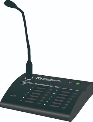ผลิตภัณฑ์ระบบเตือนภัย 12 โซน Remote Paging Microphone Digital Voice Evacuation System
