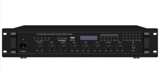 ขายร้อน Pa เครื่องขยายเสียง 6 โซน 120w เครื่องขยายเสียงพร้อม MP3 และ FM